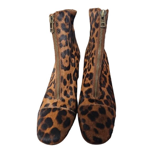 MADEWELL "The Amalia" Leopard Calf Hair Zip Boot - Size 7 1/2 - Picture 2 of 9